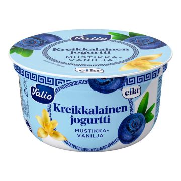 VALIO EILA KREIKKALAINEN JOGURTTI MUSTIKKA-VANILJA LAKTON 150 G