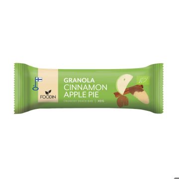 FOODIN GRANOLA BAR CINNAMON APPLE PIE, LUOMU 40 G