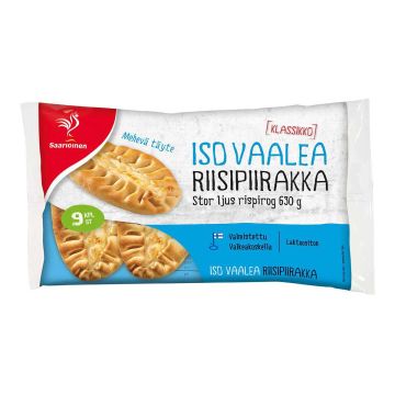 SAARIOINEN ISO VAALEA RIISIPIIRAKKA 9KPL 630 G