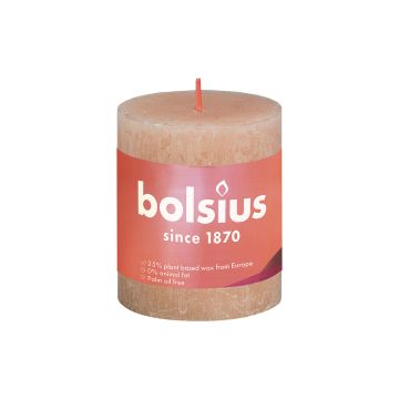 BOLSIUS PÖYTÄKYNTTILÄ 80/68 RUSTIC MISTY PINK