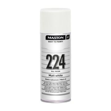 MASTON SPRAYMAALI 100 MATTA VALKOINEN 224 RAL9003M 400 ML