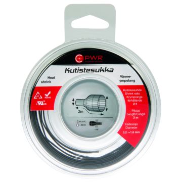 C-PWR KUTISTESUKKA 3,2-1,6MM MUSTA 2M