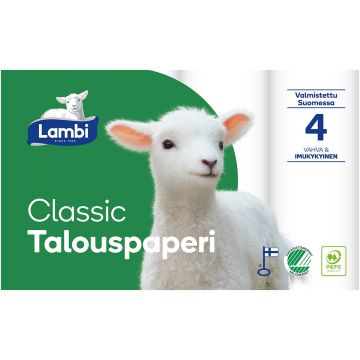 LAMBI TALOUS VALKOINEN 4RL 4 KPL