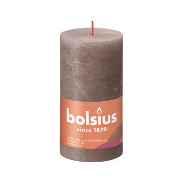 BOLSIUS PÖYTÄKYNTTILÄ 130/68 RUSTIC TAUPE