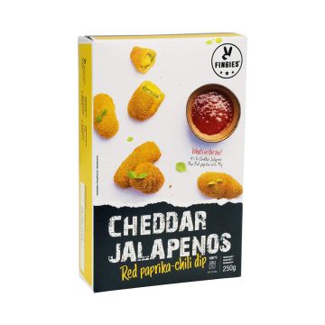 FINGIES CHEDDAR JALOPENOS + DIPPI 250 G