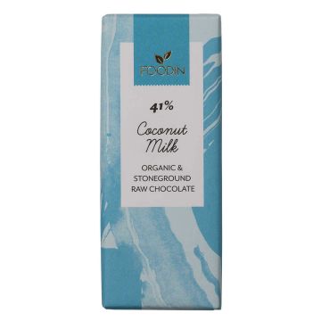 FOODIN RAAKASUKLAA COCONUT MILK 41% LUOMU 40 G