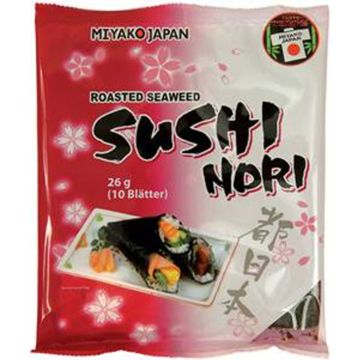 MIYAKO ROASTED SEAWEED SUSHI NORI 26 G MIYAKO ROASTED SEAWEED SUSHI NORI 26 G