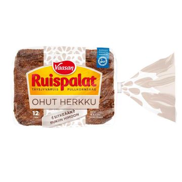 VAASAN RUISPALAT OHUT HERKKU 12KPL 390 G