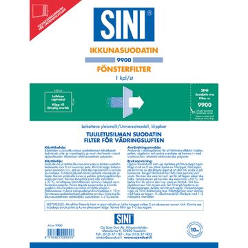 SINI 9900 IKKUNANSUODATIN SUODATINKANGAS TUULETUSIKKUNAAN