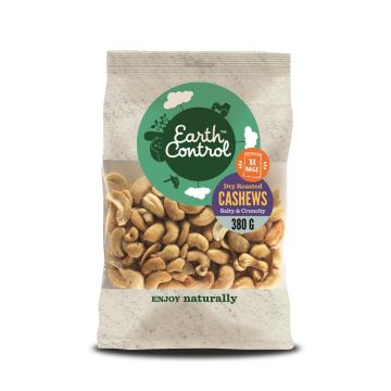 EARTH CONTROL XL KUIVAPAAHDETTU JA SUOLATTU CASHEW 380 G