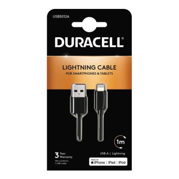 DURACELL APPLE LIGHTNING -KAAPELI 1M