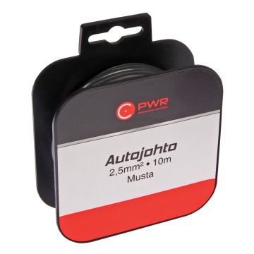 C-PWR AUTOJOHTO 2,5MM2 MUSTA 10M
