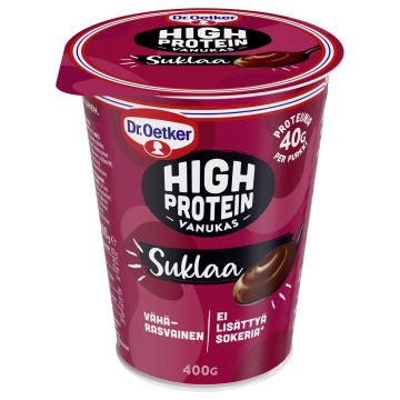 DR. OETKER HIGH PROTEIN VANUKAS SUKLAA 400 G