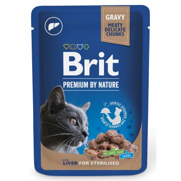 BRIT PREMIUM BY NATURE CAT ANNOSP. STER. GRAVY LIVER 100 G