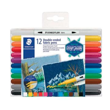 STAEDTLER TEKSTIILITUSSI DUO 3190 12 VÄRIÄ