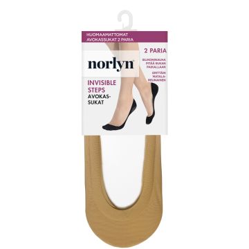 NORLYN OPAQUE INVISIBLE STEPS SUKAT 2-PACK 36-38 PUUTERI
