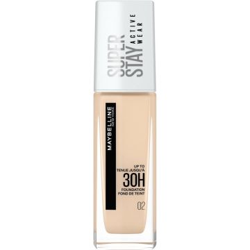 MAYBELLINE SUPERSTAY 30H ACTIVE WEAR 02 NAKED IVORY -MEIKKIVOID