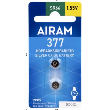 AIRAM NAPPIPARISTO ALKALI 377/SR66 1,55V 2BL