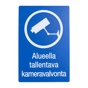 SAFEMATE VAROITUSMERKKI KAMERAVALVONTA (20X30CM)