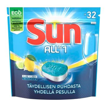 SUN ALL-IN-1 LEMON 32 TAB KONETISKITABLETTI 32 KPL