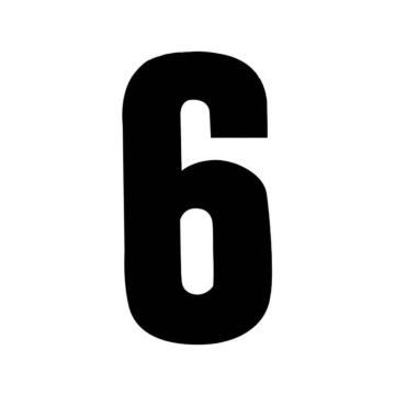 PISLA NUMEROTARRA 6 MUSTA 17CM