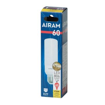 AIRAM LED VAKIOLAMPPU 7W E27 TUBULAR 806 LM, 15 000H