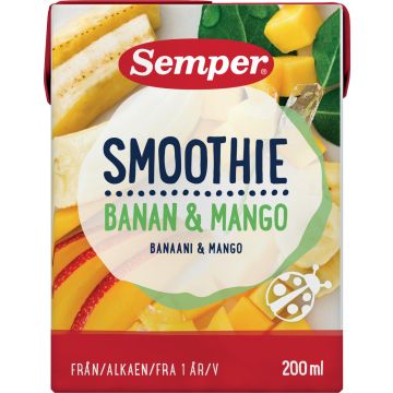 SEMPER SMOOTHIE BANAANI-MANGO 1V 200 ML