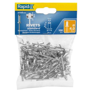 RAPID VETONIITTI 4.0X8MM 100KPL/PSS ALUMIINI