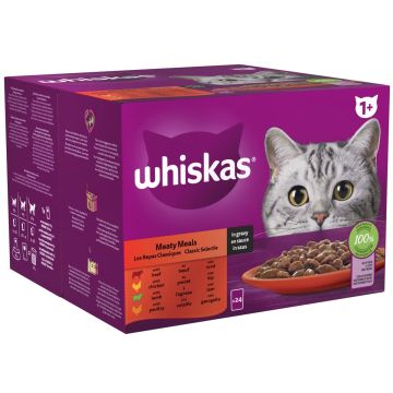 WHISKAS 1+ PERINTEISET ATERIAT KASTIKKEESSA 24*85G 2,04 KG