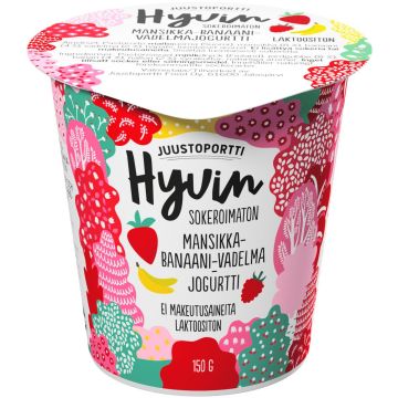 JUUSTOPORTTI HYVIN SOKEROIMATON JOGURTTI MAN-VAD-BAN LAKTON 150 G