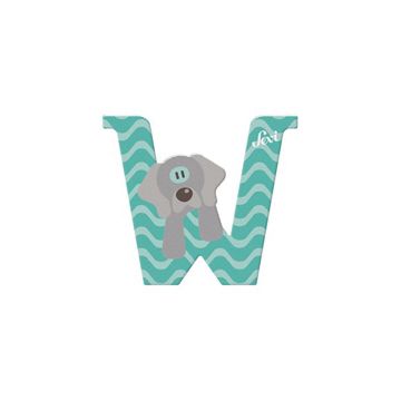 LETTER W WEIMARANER