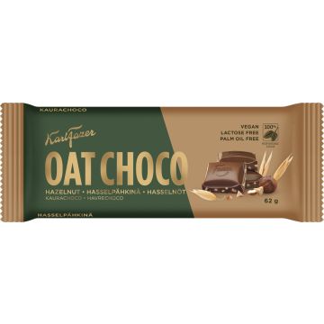 FAZER KAURA CHOCO HASSELPÄHKINÄ VEGAN, L KAURA-KAAKAOLEVY 62 G