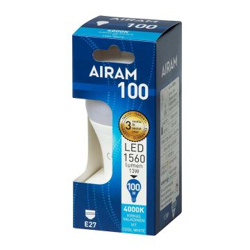 AIRAM LED VAKIOLAMPPU 13,5W E27 4000K 1560 LM, 15,000H