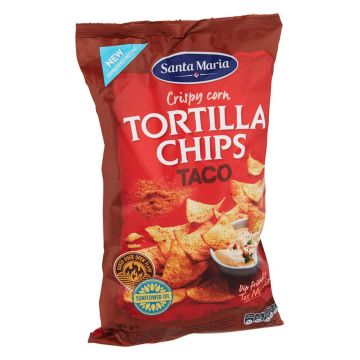 SANTA MARIA TEX MEX TORTILLA CHIPS TACO 185G 185 G