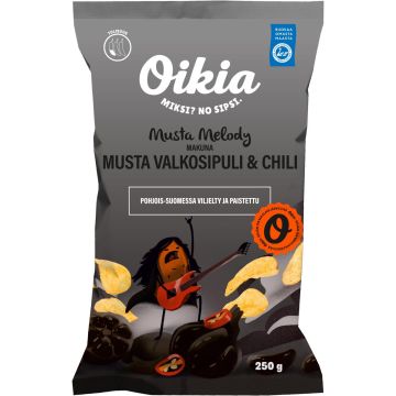 OIKIA PERUNALASTU MUSTA MELODY MUSTA VALKOSIPULI&CHILI 250 G