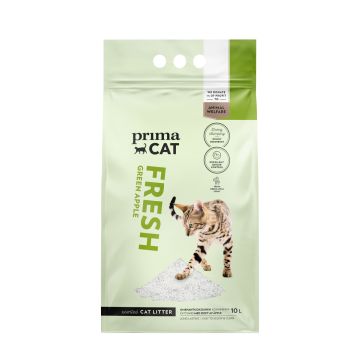 PRIMACAT KISSANHIEKKA FRESH GREEN APPLE VALKOINEN 10 L