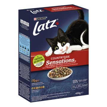 PURINA LATZ SENSATIONS KISSAN TÄYSRAVINTO NAUTAA-KANAA-KASVIKSIA 400 G