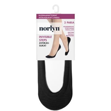 NORLYN OPAQUE INVISIBLE STEPS SUKAT 2-PACK 39-41 MUSTA
