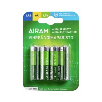 AIRAM VIHREÄ VOIMAPARISTO AA 4-PACK