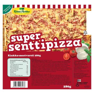 RIITAN HERKKU SENTTIPIZZA KINKKU-METWURSTI 280 G