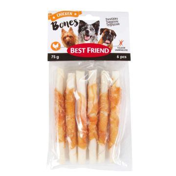 BEST FRIEND BONES PURUTIKKU KANAFILEELLÄ 12CM 6KPL 75 G