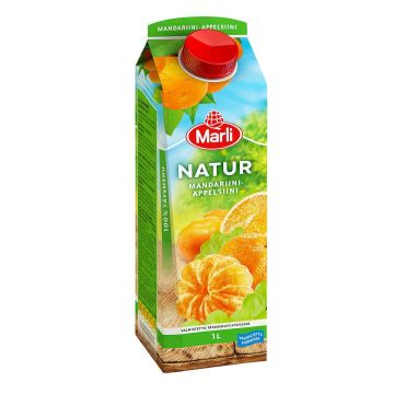 MARLI NATUR MANDARIINI-APPELSIINI TÄYSMEHU 1L