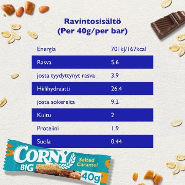 CORNY BIG VÄLIPALAPATUKKA SALTED CARAMEL 40 G