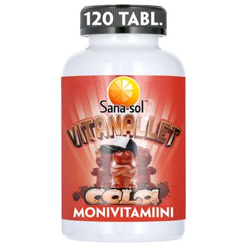 SANA-SOL VITANALLET COLA MONIVITAMIINIVALMISTE 120 KPL