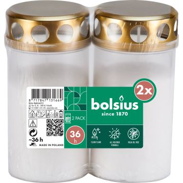 BOLSIUS HAUTAKYNTTILÄ 2-PACK 36H BOLSIUS HAUTAKYNTTILÄ 2-PACK 36H
