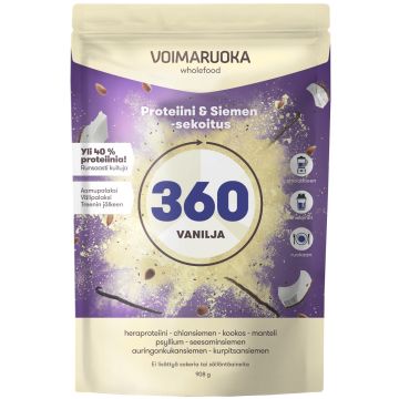 VOIMARUOKA WHOLEFOOD 360 VANILJA 908 G