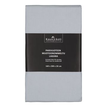 MUOTOONOMMELTU ALUSLAKANA 160X200CM+20CM V.HARMAA