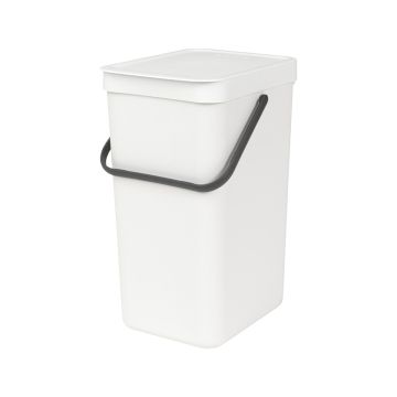 BRABANTIA SORT & GO 16 L ROSKA-ASTIA SEINÄKIINNITYS WHITE