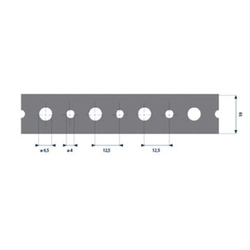 FINBULLET KIINNITYSVANNE 19X0,7MM 3M Ø 6,5MM