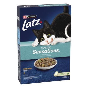 PURINA LATZ SENSATIONS KISSAN TÄYSRAVINTO LOHTA-LYYRATURSKAA-KASVIKSIA 400 G